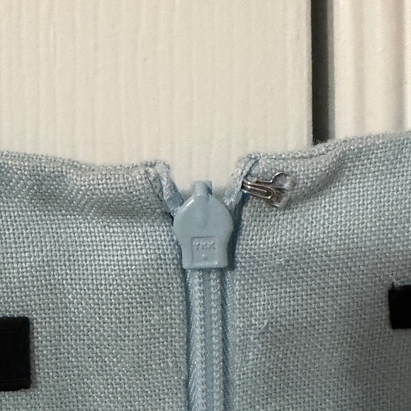 Talbots Irish Linen Sheath Dress Blue Womens Size 10 Classic Quiet Luxury - Picture 8 of 12